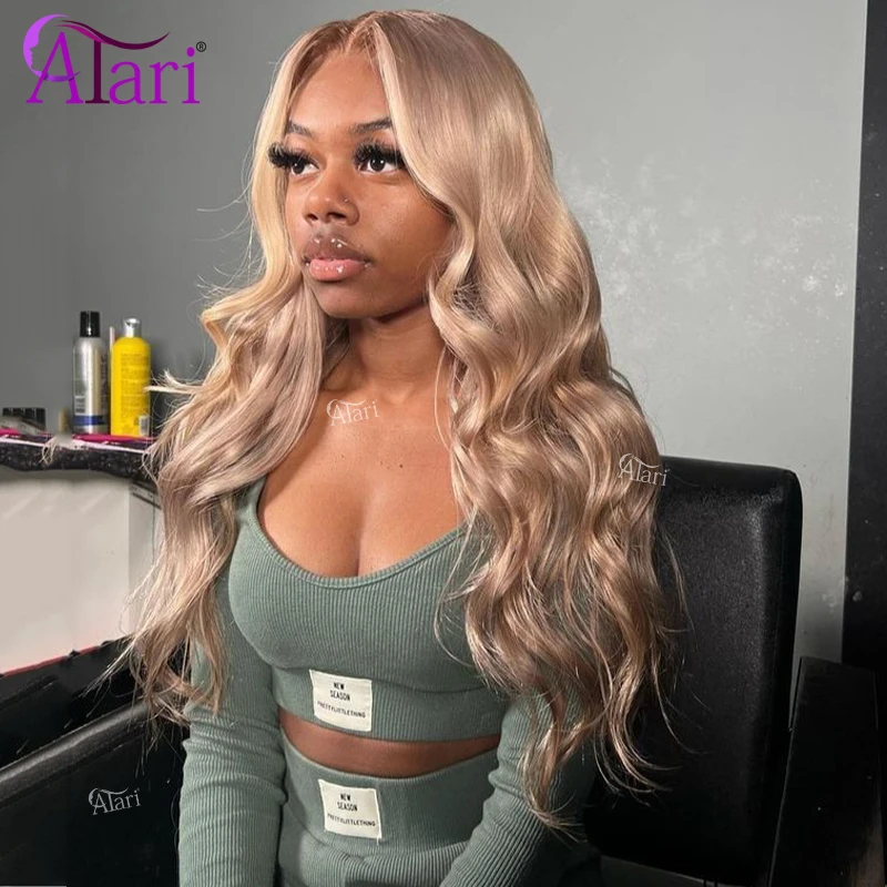 Transparent Matt gold 13x6 Lace Frontal Human Hair Wigs Brazilian Honey Blonde 13x4 Lace Front Wig for Black Women Pre Plucked