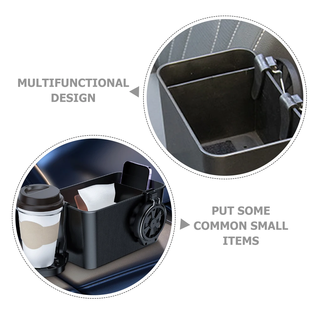 

2Pcs Armrest ganizer Black Cup Holder Tissue Box Multifunctional Car Accessory Car Tissue Box Holder Automotive