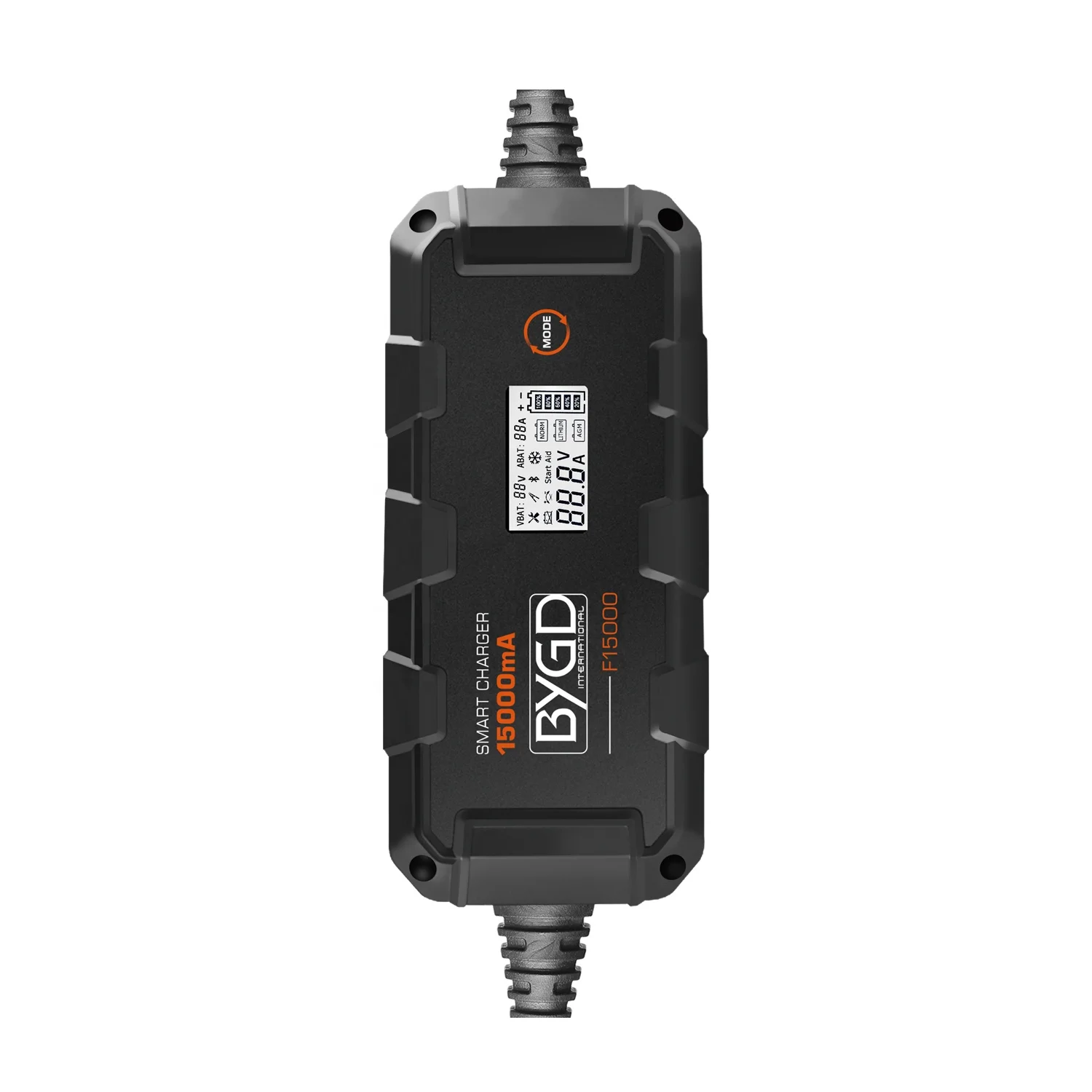 New AGM/GEL/Lithium Battery Charger 2A/4A/8A/15A High-Power Portable Vehicle Battery Charger 6V/12V/24V Lead-Acid BYGD Eight