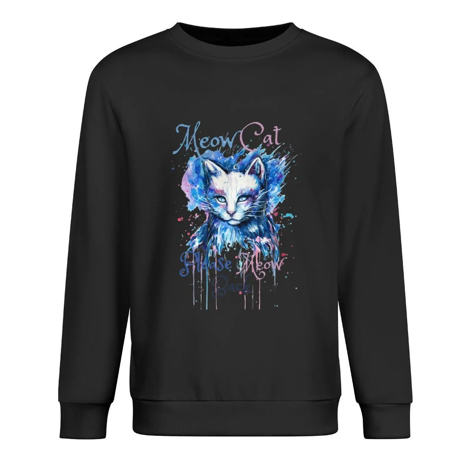

Eurovision 2024 Baby Lasagna - Meow Cat Please Meow Back Pullover tracksuit autumn new products sweatshirts