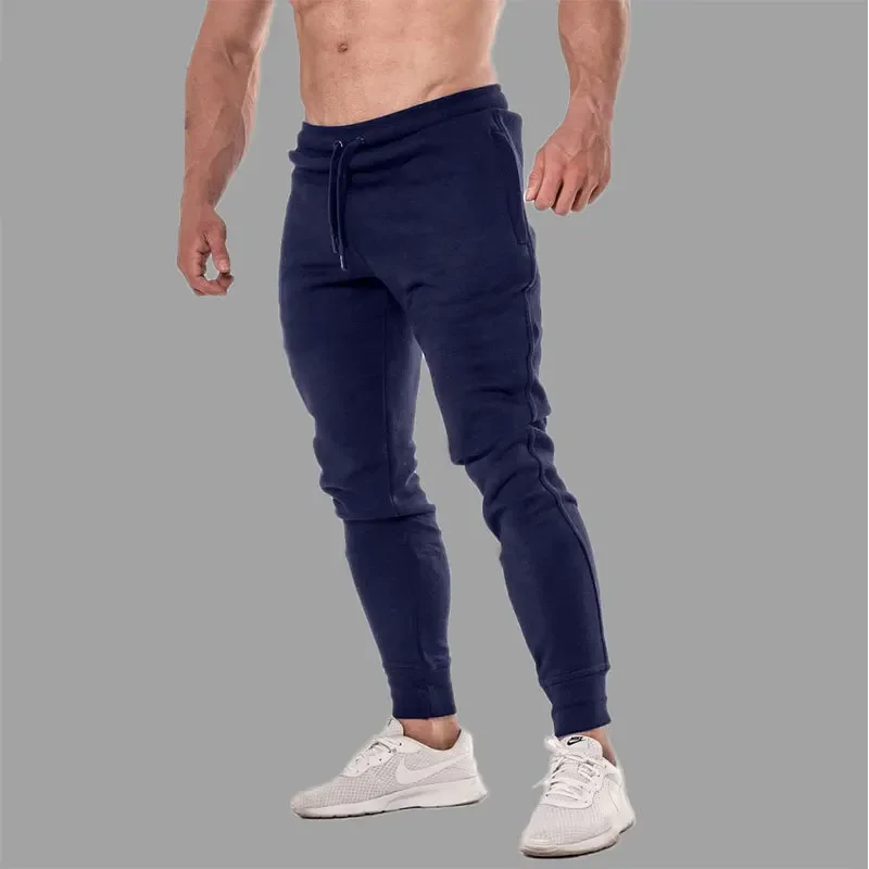 2023 New Muscle Fitness Running Training Sports Cotton Trousers Men\'s Breathable Slim Beam Mouth Casual Health Pants