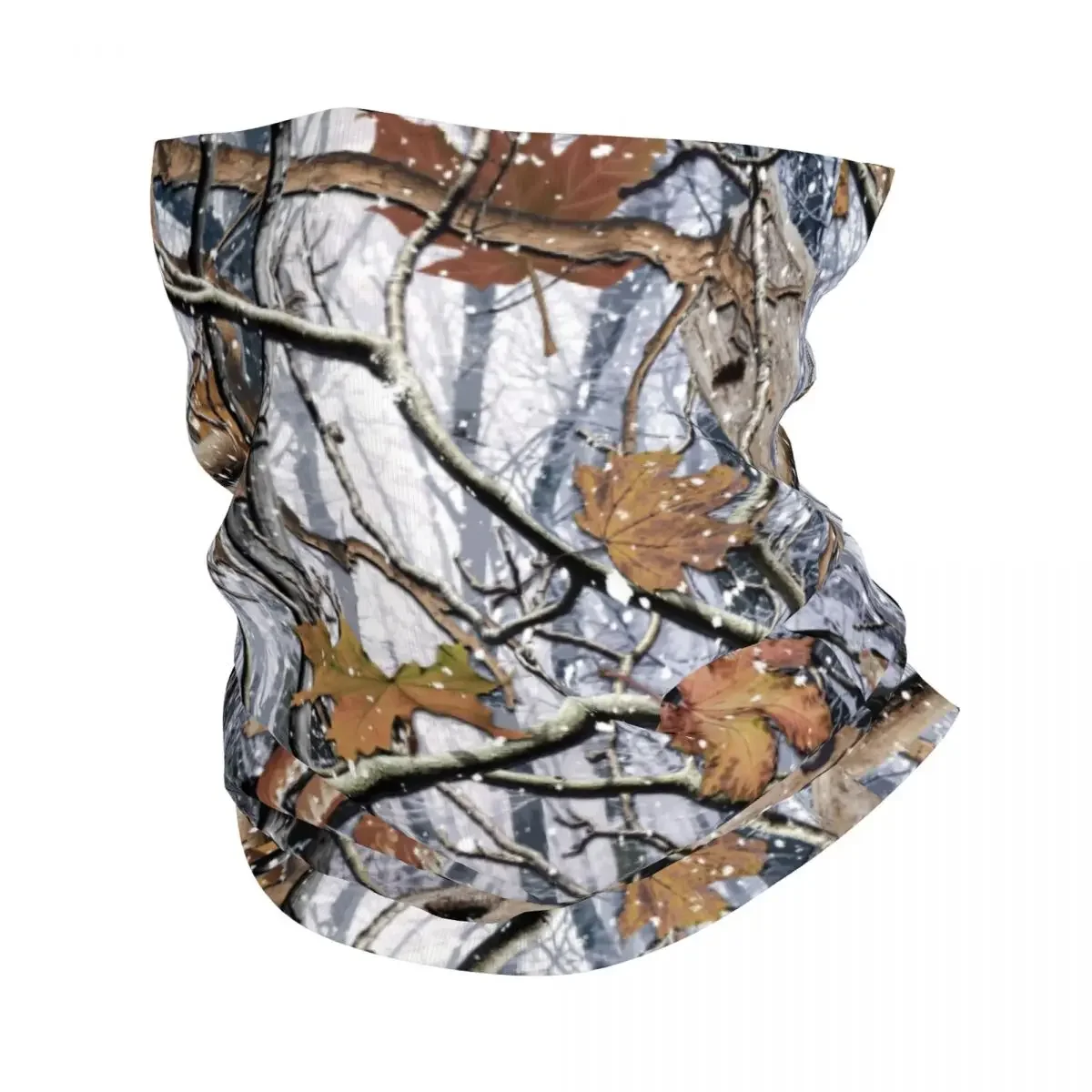 Custom Hunting Camo Tree Camouflage Snow Pattern Bandana Winter Neck Warmer Windproof Wrap Face Scarf for Hiking Gaiter Headband