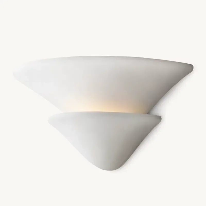 Modern Sculptural Resin Wall Lamp Layered Cone Design LED Light Fixture for Bedroom Corridor Contemporary Art Interior Decor
