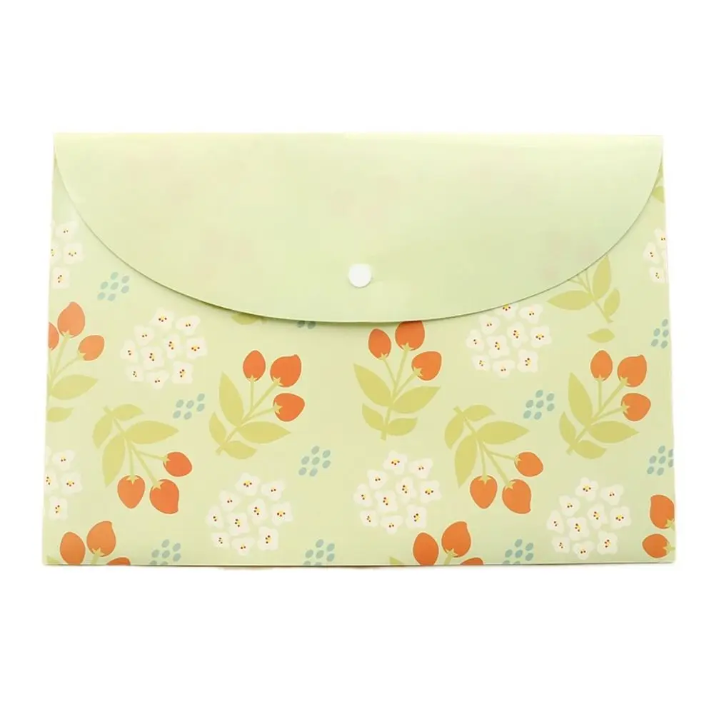 

New PVC A4 File Bag School Supplies Stationery Folder Snap Gift Storage Bag