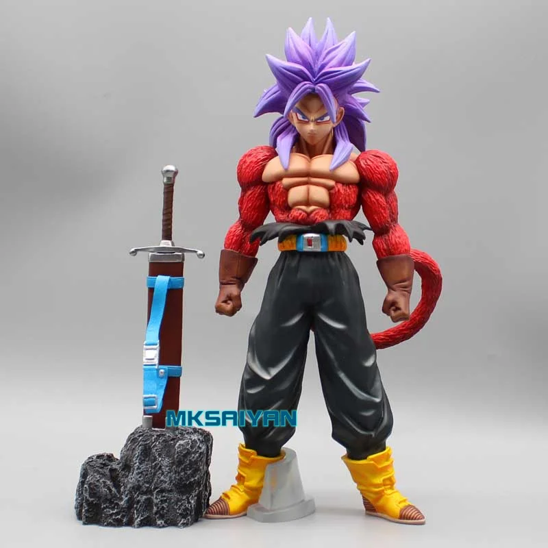 Dragon Ball Z Anime Figures SSJ4 Trunks Super Saiyan 4 GK Action Figures 26cm Statue Collector PVC Toys for Children Gifts