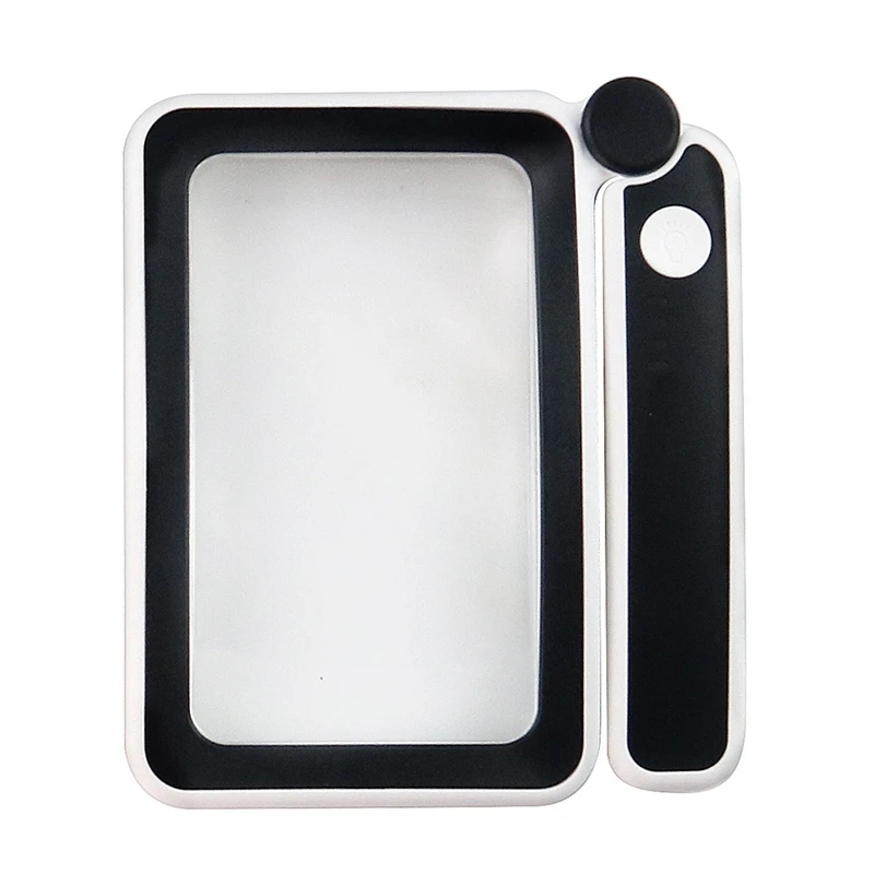 

4X Large Magnifying Glass With LED Lights Handheld LED Magnifier Large Screen Loupe Lens