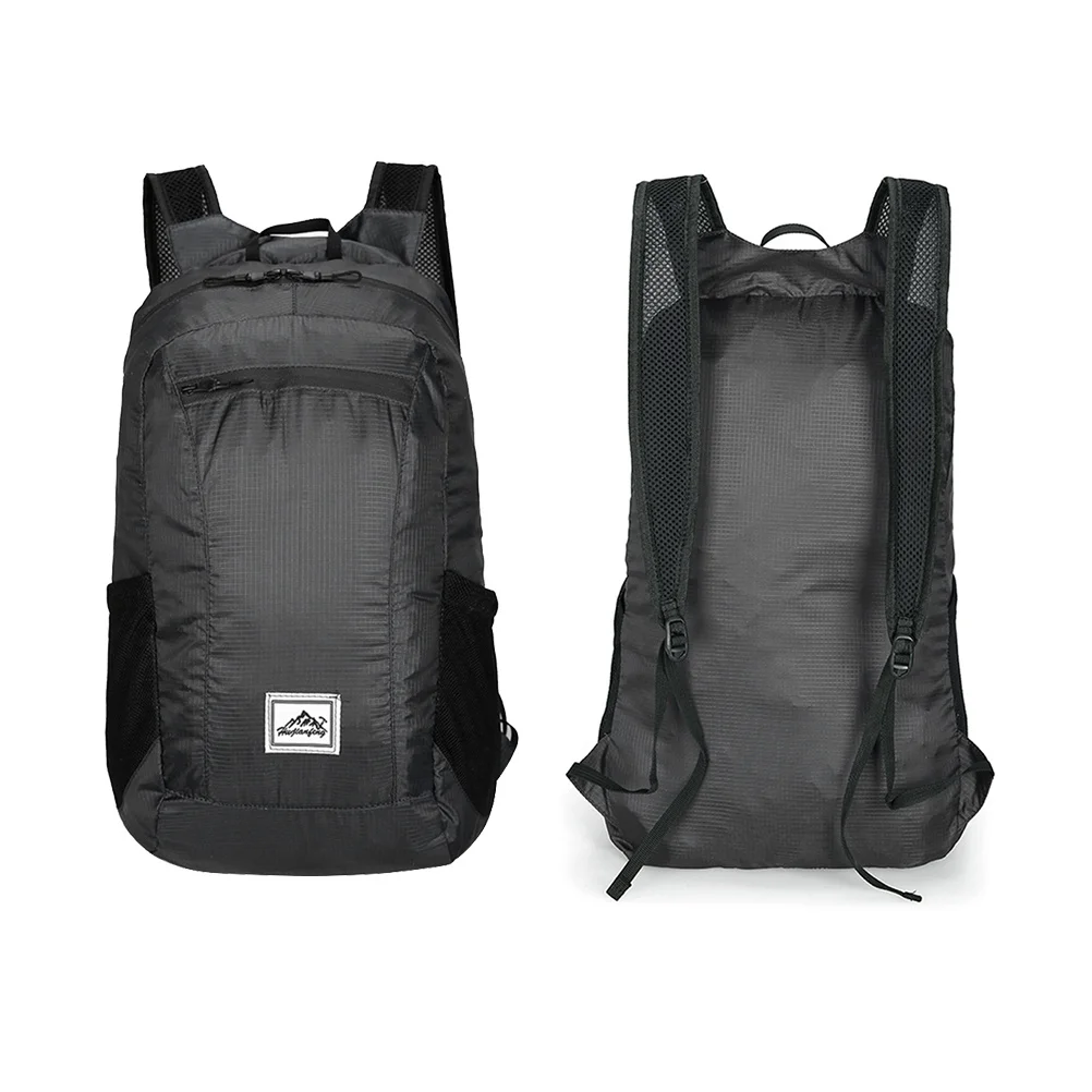 

Waterproof Portable Backpack Heavy Duty Outdoor Backpack for Skiing Running Cycling Hiking Climbing Hunting Black