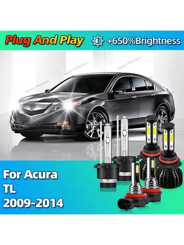 2/6 szt. 180W Żarówki LED do reflektorów samochodowych HB3 D2S, lampy przeciwmgielne H8 6000K do Acura TL 2009 2010 2011 2012 2013 2014