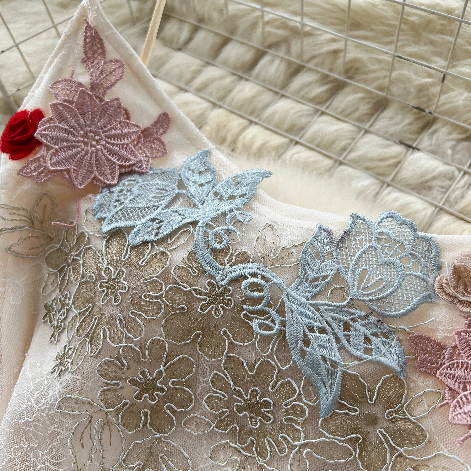 Sexy Embroidered lace Vintage korean fashion Evening A-line dress Beach dresses women clothing