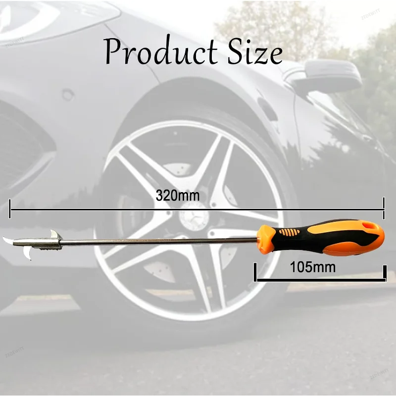 Car Tire Stone Cleaning Hook Heavy Duty Non-Slip Handle Tire Gap Cleaner Pick Tool for Auto Motorcycle Tire Repair Accessories