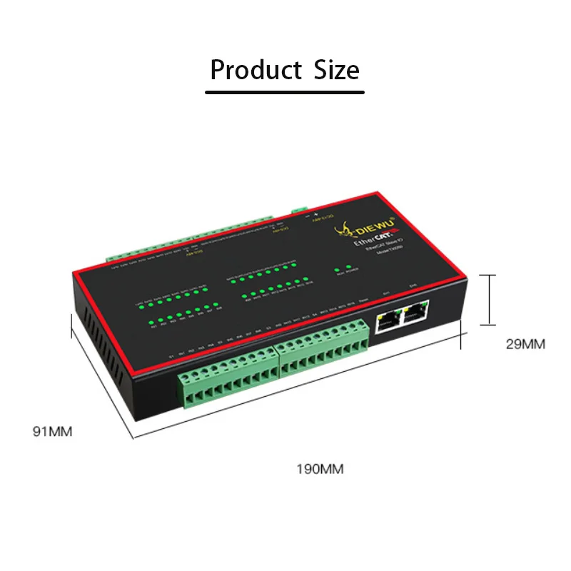 โมดูลสวิตช์เครือข่าย EtherCAT สเตชั่นสไลฟ์ IO โมดูลแยกสัญญาณอินเทอร์เน็ต ฉนวนแยกแสงไฟฟ้า ฮับ LAN โมดูล 16 เข้า 16 ออก NPN อินพุต