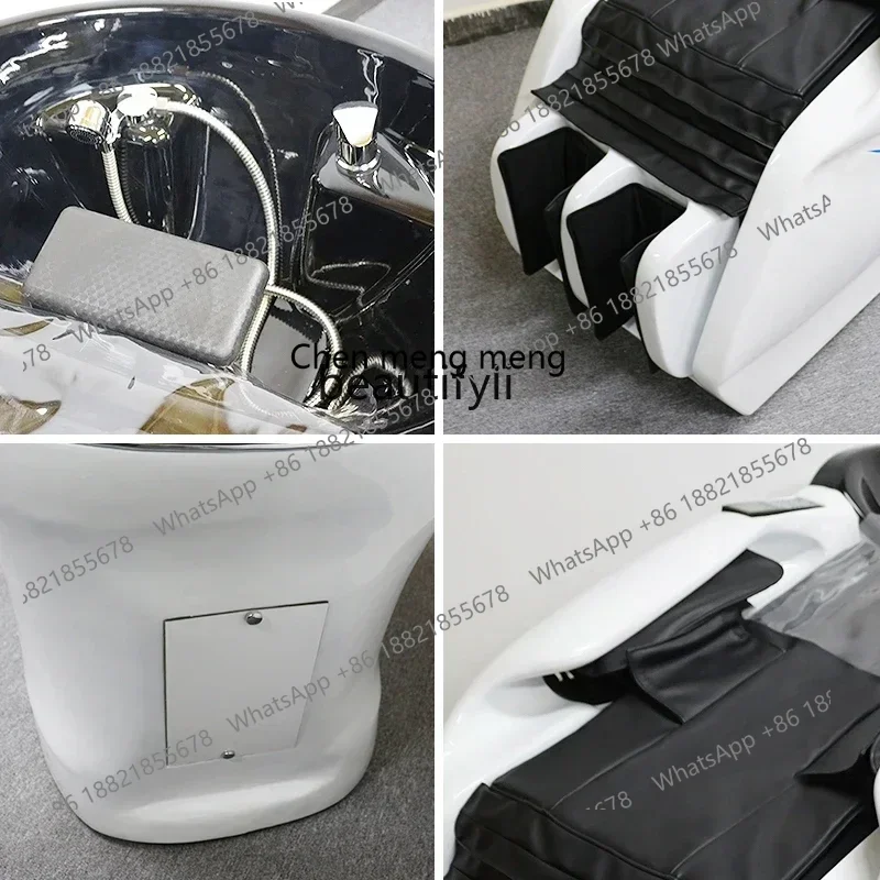 200302 Customized  Salon Intelligent Automatic Massage Shampoo Bed Hair Saloon Dedicated High-End Salon Multi-Functional Flushin