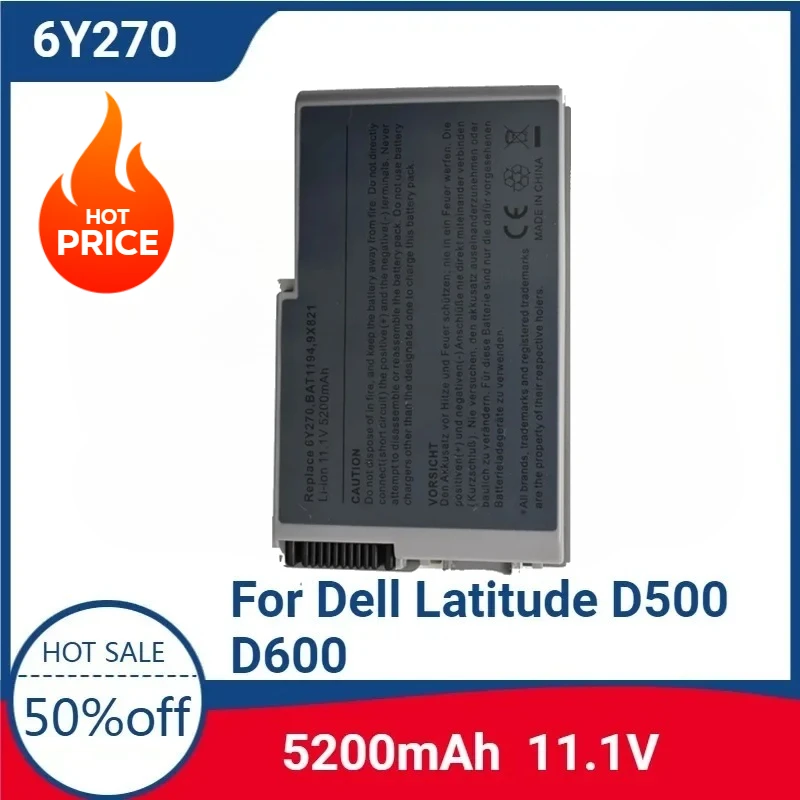

New High-quality for D600 5200mAh 11.1V Laptop Replaceable Battery for Dell Latitude D500 D505 D510 D530 D610 60R160 0X217 1X793