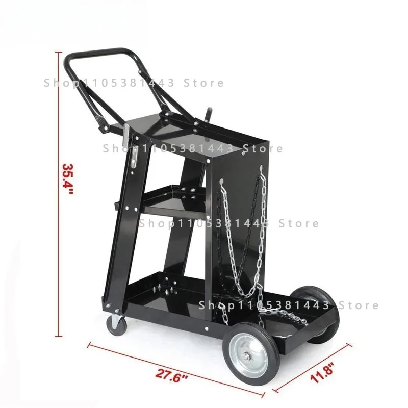 For Gas Shielded Welding Machine Auto Repair Workshop with Wheels Large Storage Shelf Heavy Duty MIG Welding Cart Mobile Trolley