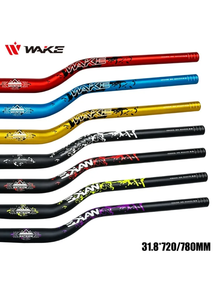 AliExpress NONE WAKE 31.8mm Bike Handleabr MTB Bike Handle Bar 720/780mm Bicycle Riser Bar Aluminum Alloy Bicycle Handlebar Cycling Accessories