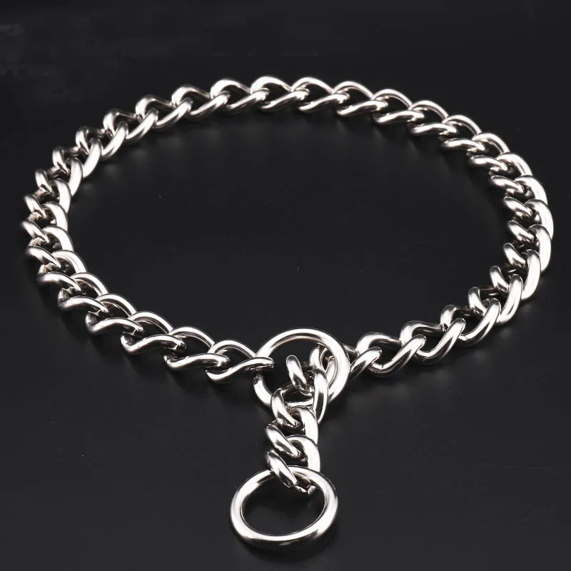 Seamless 304 Stainless Steel Dog Choke Collar Slip P Chain - Adjustable Heavy Duty Training Collar for Small  Medium Large Dogs