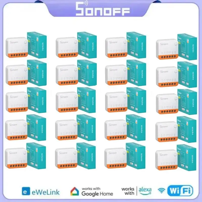 SONOFF MINIR4 Wi-Fi Smart Switch 10A MINI Extreme Smart Home Relay Module Remote Voice Control Via Alice Google Assistant Alexa