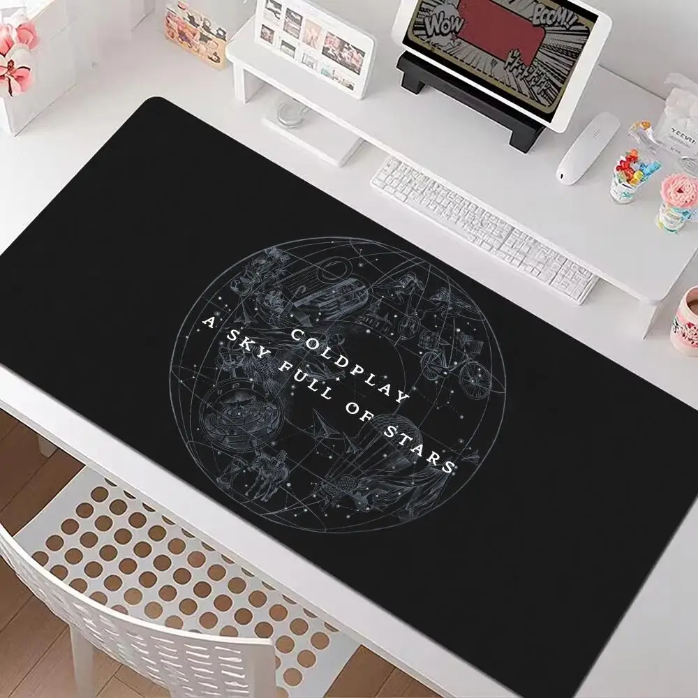 Rock Band Coldplay Mouse Pad Multiple Sizes Large Square Computer Office Game Table Mats Rubber Anti-slip Mousepads
