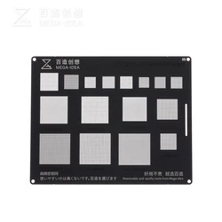 Qianli MEGA-IDEA Multi-Function BGA Reballing Black Stencil 0.3/0.35/0.4/0.5mm Tin Planting Solder Template