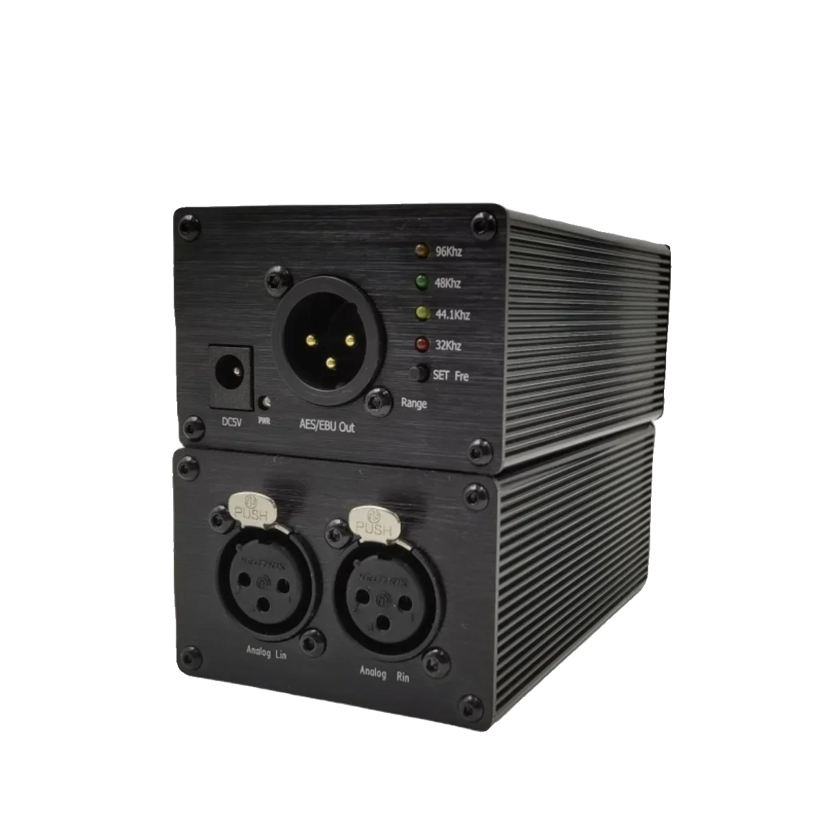 AES/EBU Analog-to-digital Audio Converter, Digital Audio Encoder, Balanced Stereo Adjustable Output