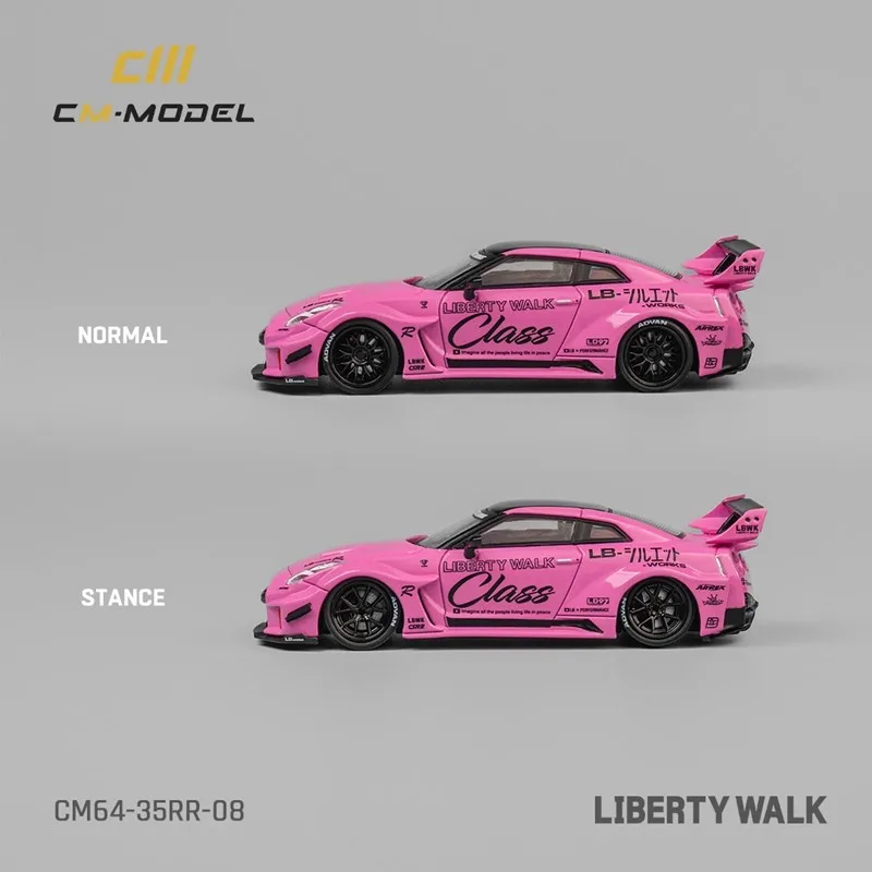 CMModel 1/64 Diecast Nissan LBWK 35GT-RR Pink