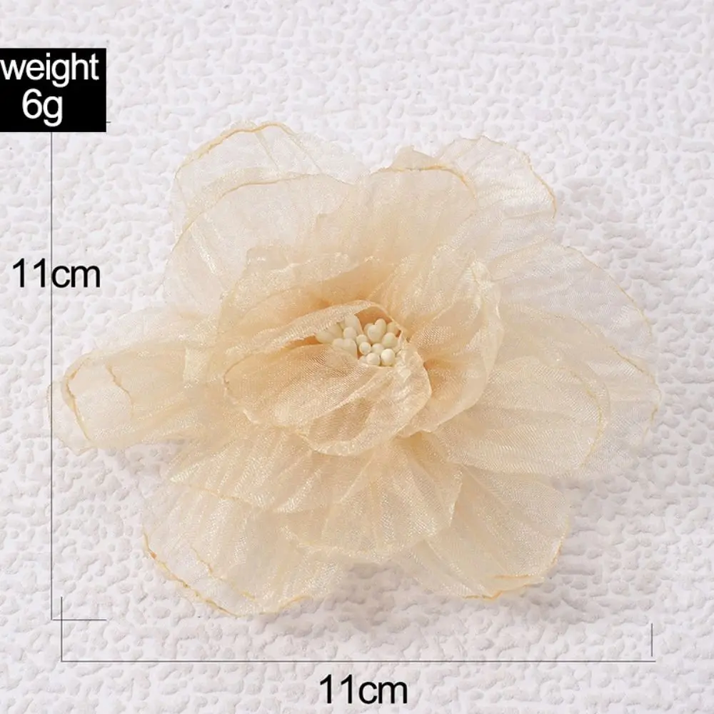 Grande Broche Fleur Géométrique Faite à la Main, Accessoires de Vêtements Doux, Tissu Romain, Bijoux à la Mode, Plante, ixde Mariage