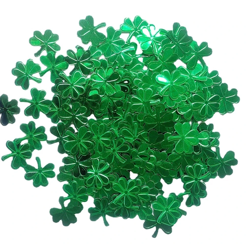 Irish Day Party Decoration Sequins Clover Beer Uncle Dot Green Leaf Paper Chips Saint Patrick's Day Decoration