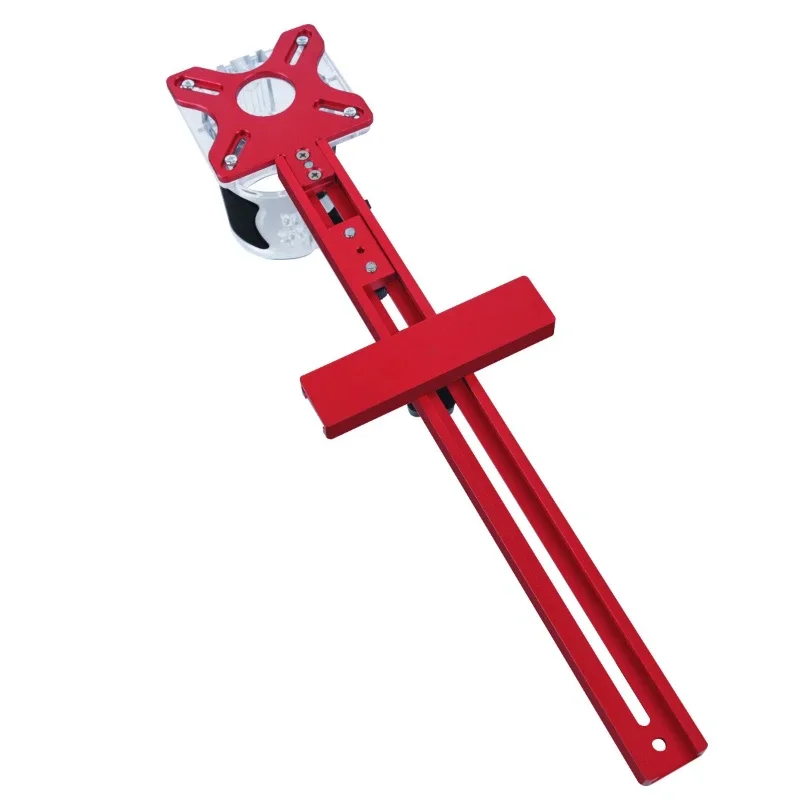 

Woodworking special aluminum alloy trimming machine base backer, imperial, milling circle positioning ruler round hole