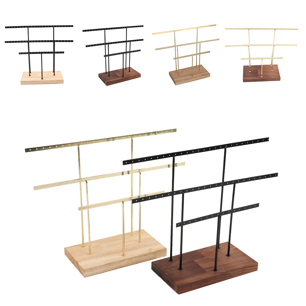 

Display Stand Multi Holes Lightweight Iron Earrings Shelf Bracelet
