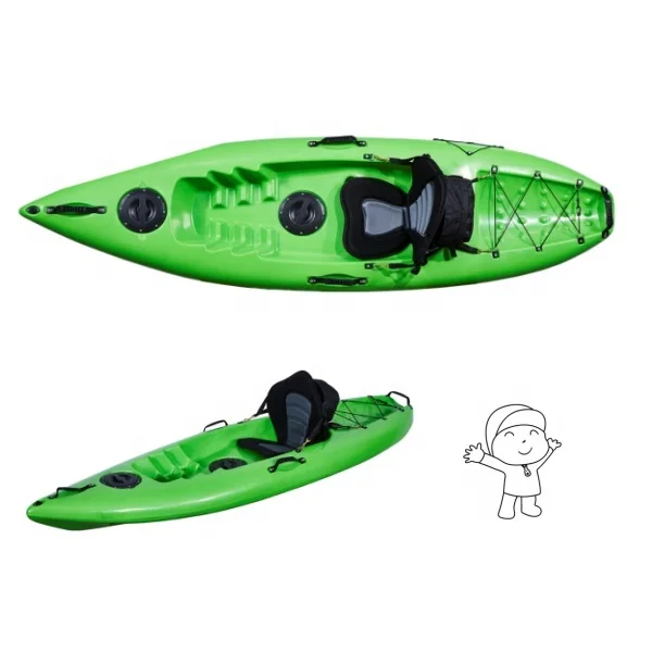 

2024 Popular 2.6m One Person Single Seating Children Kid Plastic SOT Kayak Boat With Accessory