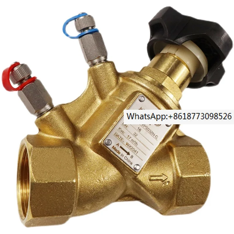 

Static balance valve VPS-N static flow control valve brass threaded hydraulic balance automatic control valve DN20