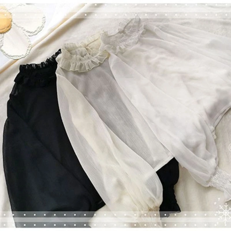 เสื้อเชิ้ตแขนยาว Ducheng แขนด้านใน Spot Original Lolita Lamb Leg Sleeves