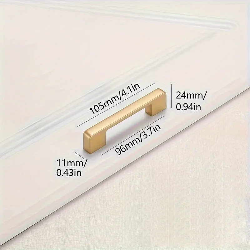1-12pcs Elegant Matte Golden Aluminum Alloy Handles image 5