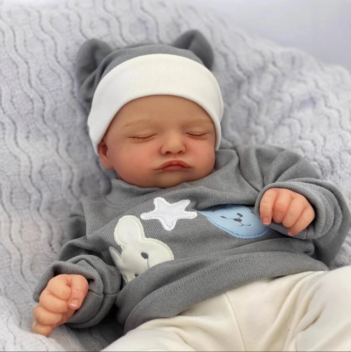 Muñeca Reborn realista Rosalie de 18 pulgadas: recién nacido realista hecho a mano con piel 3D y venas visibles, regalo de cumpleaños para niños