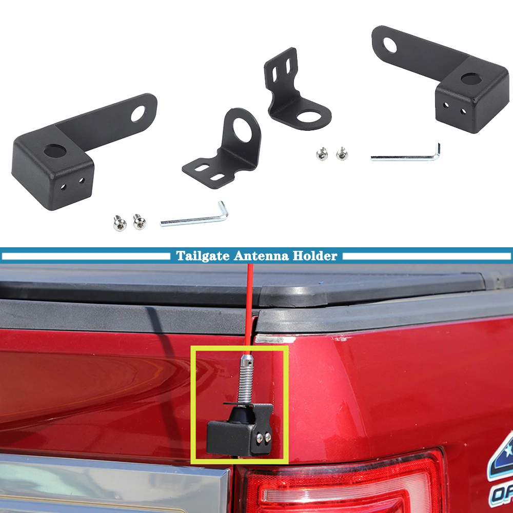 Uchwyt anteny na klapę bagażnika do Forda F150 F-150 2015 2016 2017 2018 2019 2020 Akcesoria samochodowe Metalowy Czarny