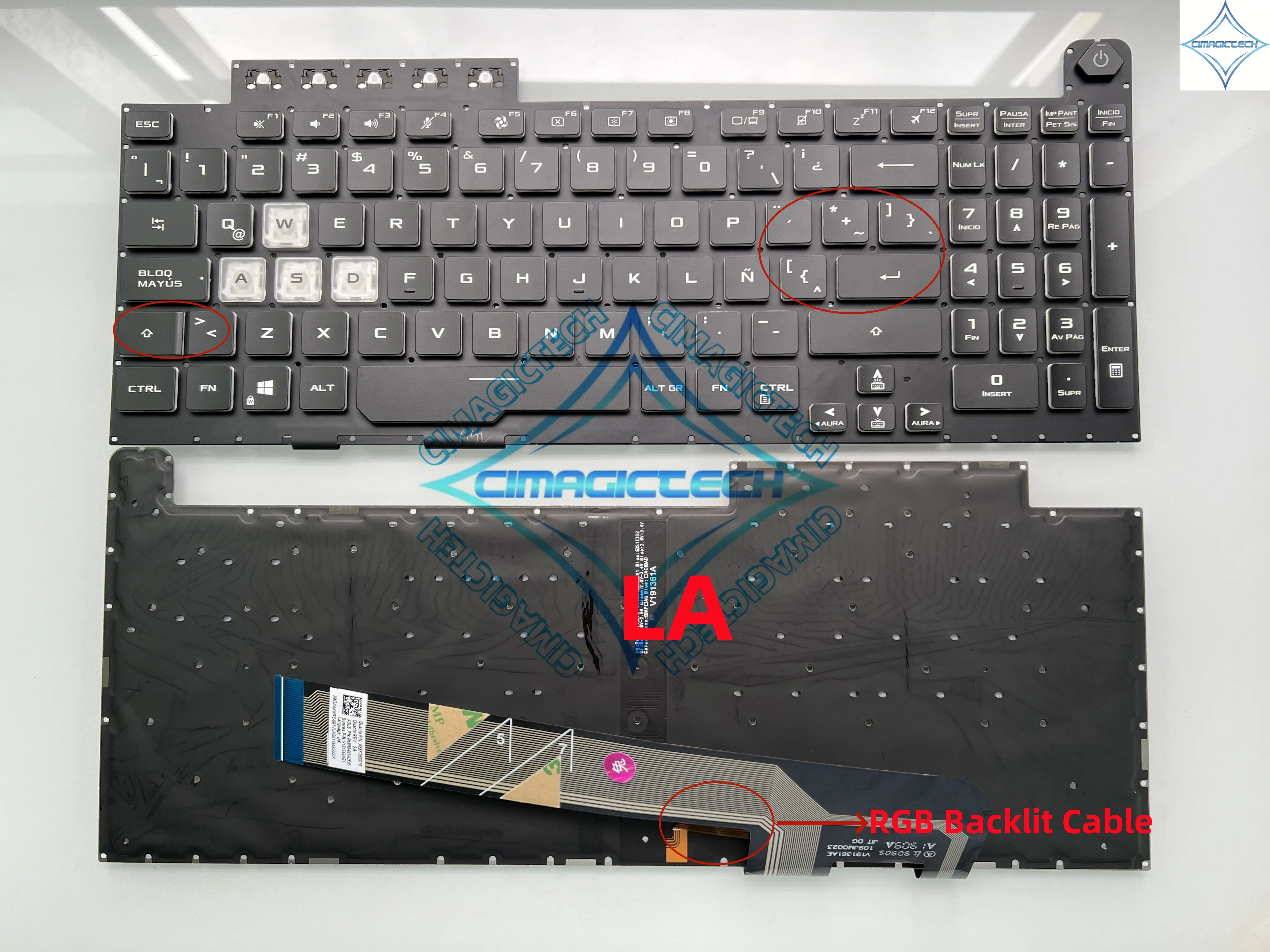 New UK Spanish Latin PO French RGB For ASUS Gaming F15 FX506 FA506 FA506Q FX506H TUF506 TUF706 F17 FX706 FA706 FX706LI Keyboard