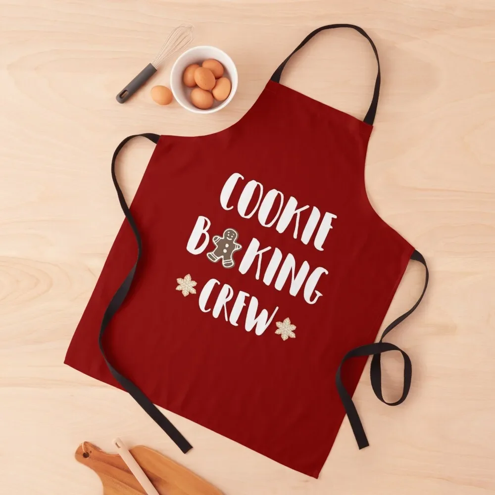 Cookie baking crew, Family Christmas holiday Apron Cute Kitchen Accessories For Woman Kids Apron