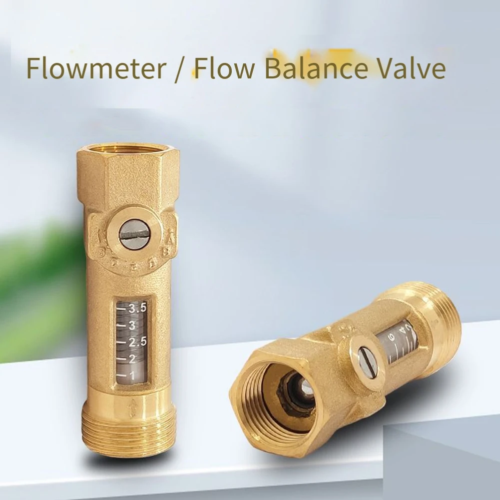 DN15 DN20 Brass Balancing Valve with Flow Meter and Spring for Accurate Flow Control 13 5Lmin 28Lmin Suitable for Water Systems