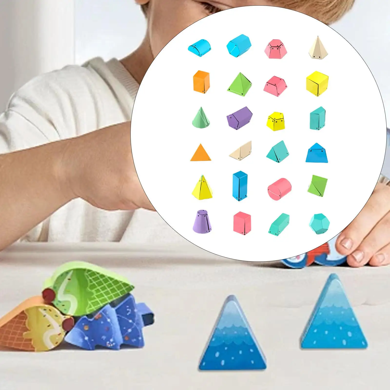 

24 шт. геометрические формы демонстратор области поверхности геометрические твердые 3D формы для начальной группы школьные принадлежности