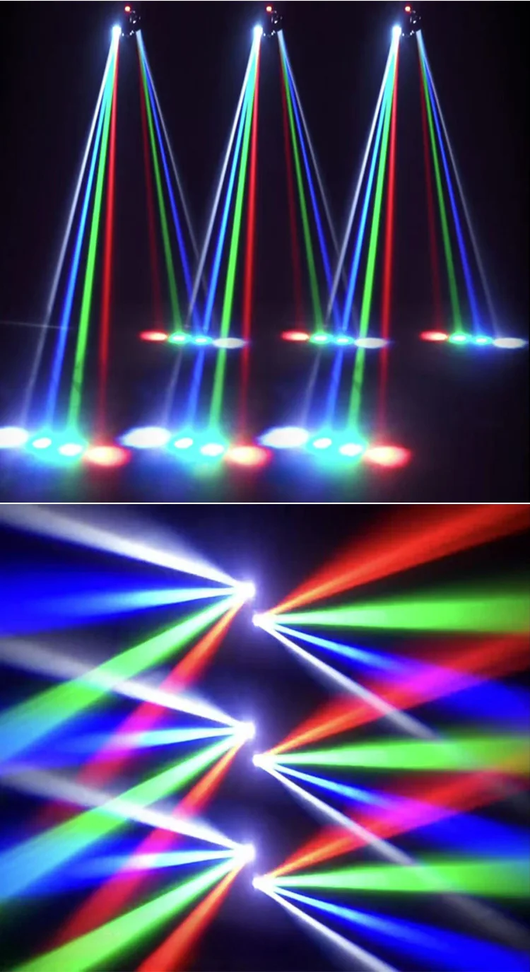 50W Mini RGBW LED Beam Moving Head Light with Magic Ball Remote Control R+G Laser DJ Disco Party Lights For Birthday Wedding Bar