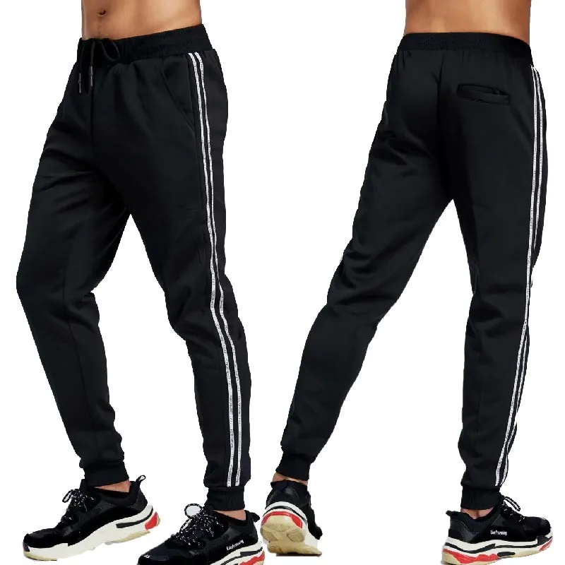 Jogging Pants Men Running Pants With Zipper Pockets Football Trousers Joggers Fitness Pants Workout Sport Pants Tennis yoga pant