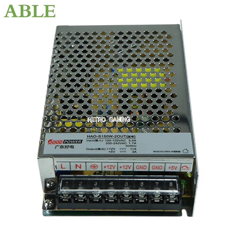 HAO-S150W Power Supply Box 12V 5A Arcade Jamma Parts Switching Coin Operated Tickets Video Game Accessories