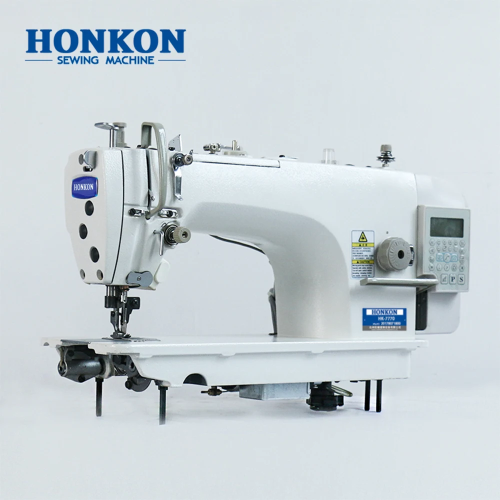 HK-7770 Mechatronics High Speed Computerized Lockstitch Sewing Machine With Edge Cutter