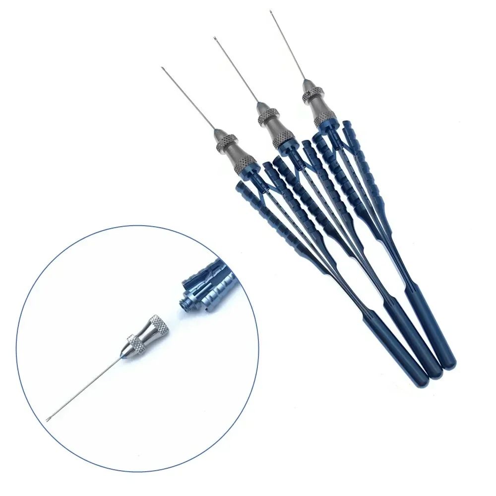 25G 23G Ophthalmic Capsulorhexis Forceps Removable Head Retinal Serrated Forceps Eye Surgical Instrument