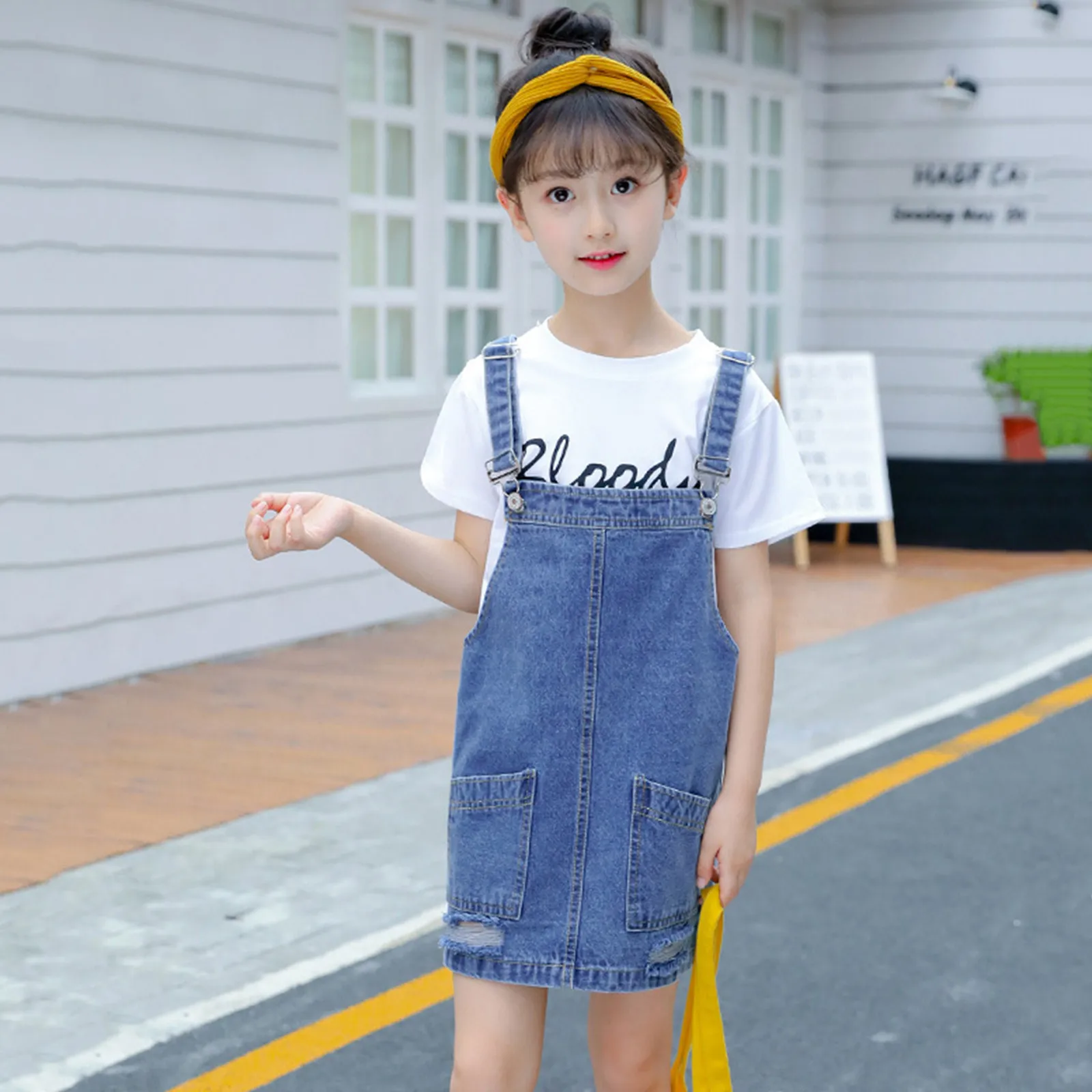 

1-7Y Baby Girl Jeans Suspender Dress 2024 New Spring Summer Infant Toddler Children Girls Denim Strap Skirt Outfit Baby Clothes