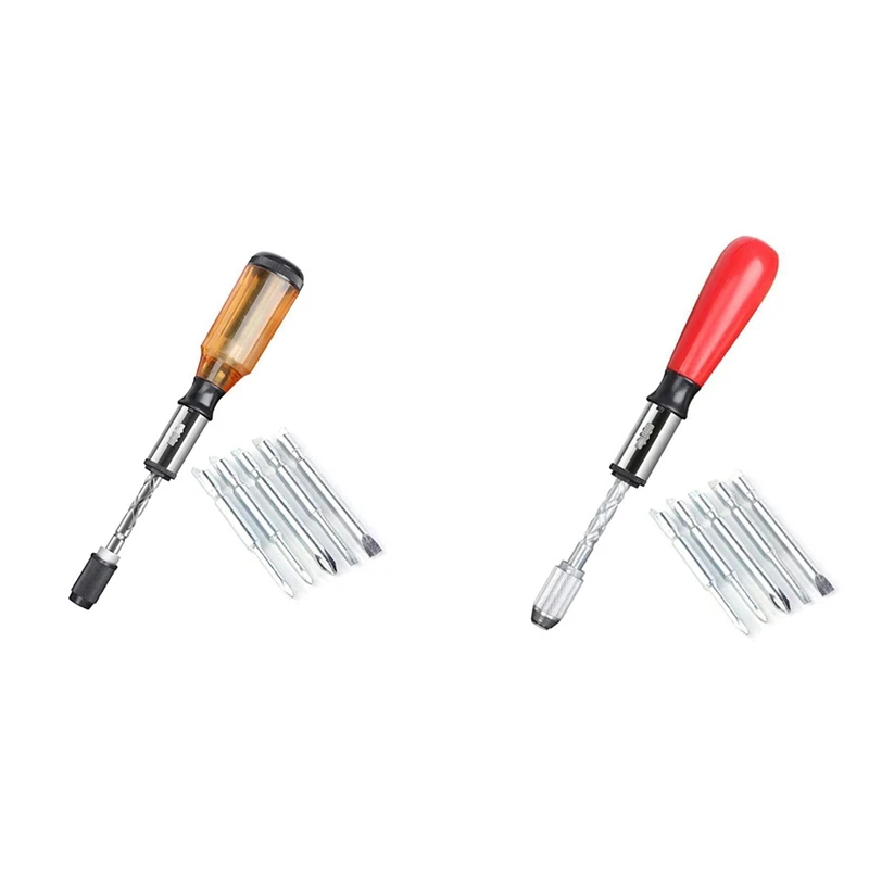 Push Pull Schroevendraaier Set 5 In 1 Schroevendraaier Bit Set Mouw Bit Driver-Houder Ratel Socket Schroef Kit