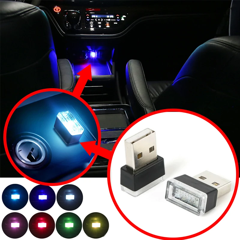 

Car Mini USB LED Portable Gradient Colorful Night Light Atmosphere Lamps for Interior Environment Decoration Emergency Lamp