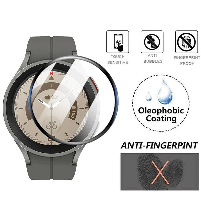 Curved Protective Film For Samsung Galaxy Watch 4 5 6 40mm 44mm 5 Pro 4 Classic 42mm 46mm 6 Classic 43mm 47mm Screen Protector