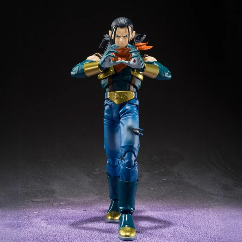 Dragon Ball Super Android 17 Action Figure Anime Model Collectible Toy Joint Movable Doll Kit Desktop Ornament Decoration Gift view 6