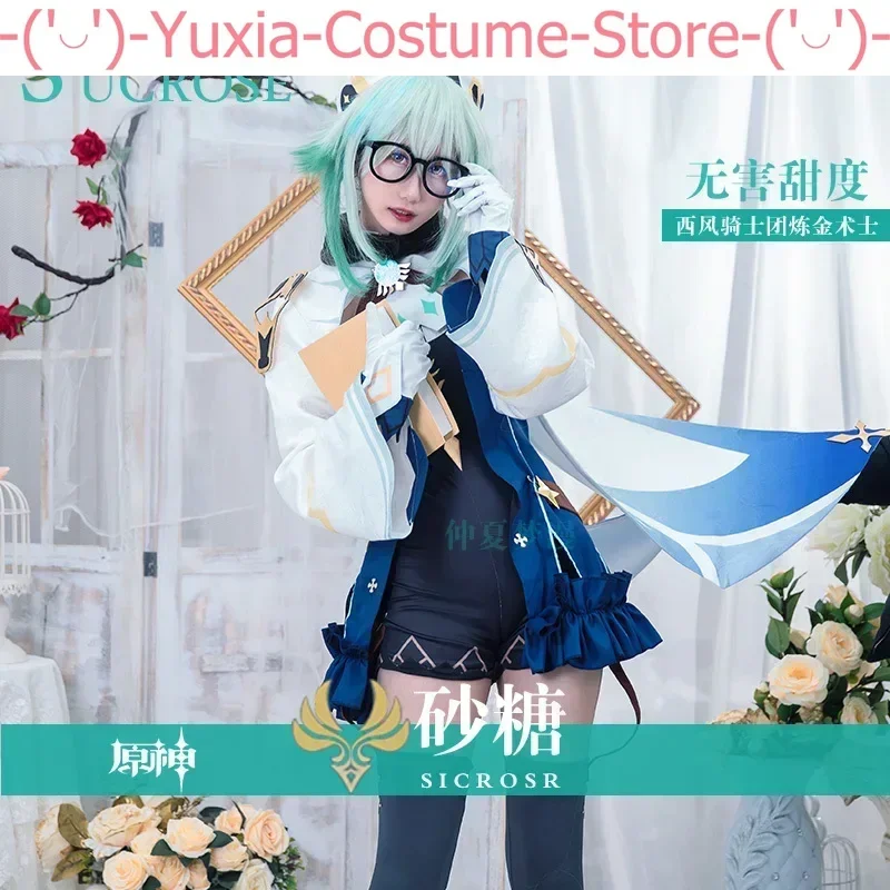 Anime! Genshin Impact Sucrose Game Suit Lolita Dress Lovely Uniform Cosplay Costume Halloween Party Outfit For Women NEW